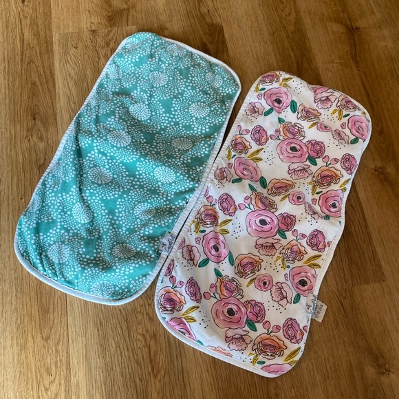 SET OF 2 COPPER PEARL BURP CLOTHS - Picture 2 of 3